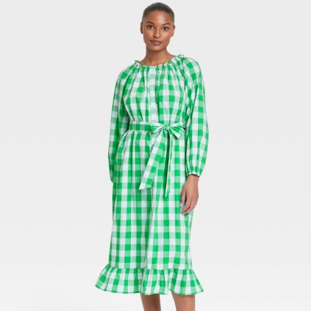 Who What Wear Gingham Dress